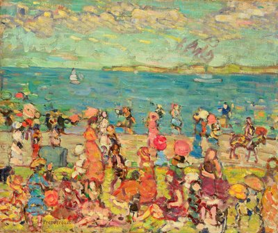 Escena de playa de Maurice Brazil Prendergast